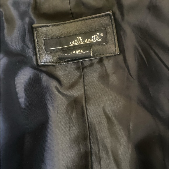 Willie Smith genuine lamb leather jacket with studded rivets large - Picture 4 of 4